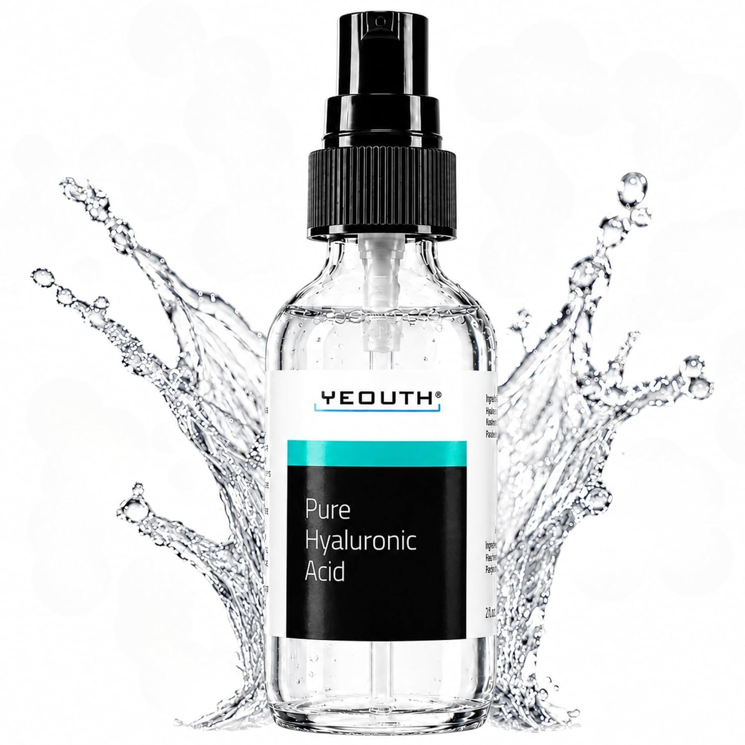 YEOUTH Pure Hyaluronic Acid Serum for Face for a Plumper-Looking Skin, 2oz