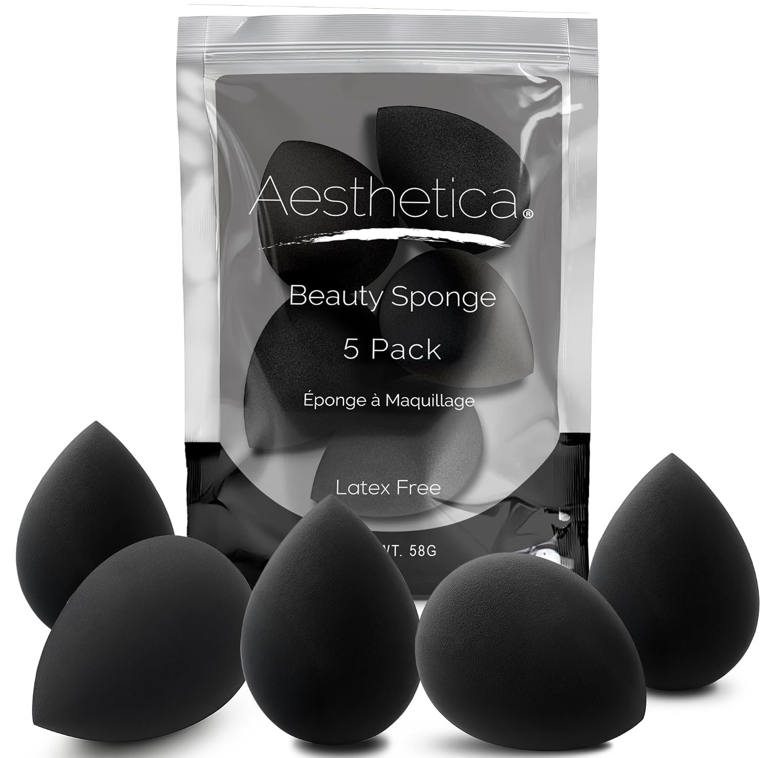 Aesthetica Beauty Sponge Blender, Latex Free & Vegan Makeup Sponge Blender
