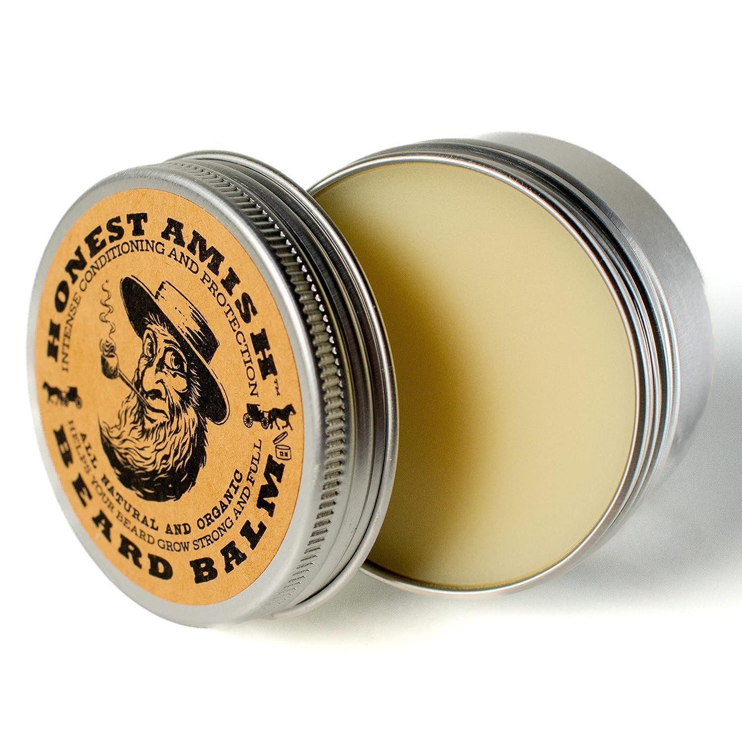 Honest Amish Beard Balm for Men – Natural Leave-In Beard Conditioner, 2 oz